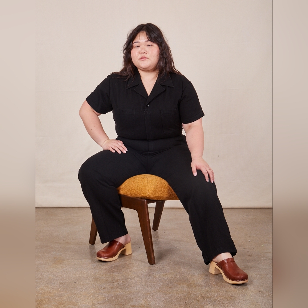 NWOT Big Bud Press Short Sleeve Black Unisex Jumpsuit Size XL